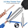 Qishiyi 4 PCS Wire Twister Tool for Drill,3-Way and 5-Way