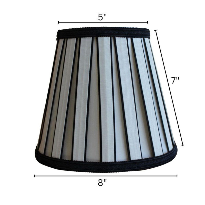 5"x8"x7" Metropolitan Softback Empire Edison Clip On Lampshade, Eggshell with