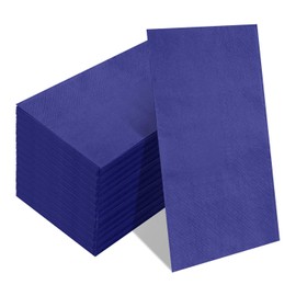 HEIPINIUYE 50 Pieces Navy Blue Napkin Disposable Guest Napkins Beverage Napkins Paper Hand Towels for Bathroom Wedding Birthday Baby Shower Blue Dinner Napkins