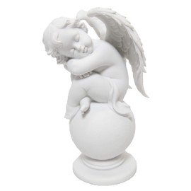 Vittoria Collection 9 Inch Sleeping Baby Angel Cherub Statue Sculpture Figurine Figure Made in Italy Guardian
