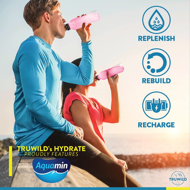 TruWild Natural Hydration Powder with Zero Sugar, Vegan Electrolytes +