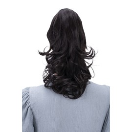 CAISHA by PRETTYSHOP 14" Wavy Clip On Ponytail With Butterfly Clip Hairpiece Heat-resistant Synthetic Fibres Dark Brown H62