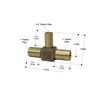 Merrill MFG RBDTNL7510-A No Lead Bronze Tee Fitting,1-Inch X 3/4-Inch