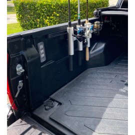 Outdoorsmen's Depot Tundra/Tacoma Bed Rail Fishing 3-Rod/Pole Holder Mount USA