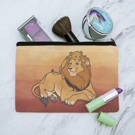 GRAPHICS & MORE Dad Lion and Cub Makeup Cosmetic Bag Organizer Pouch