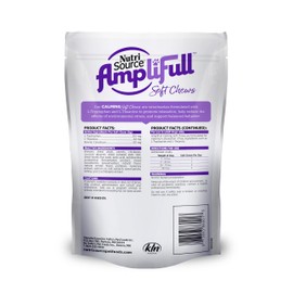 NutriSource AmpliFull Turkey Flavor Calming Dog Soft Chews, Daily Anxiety & Stress Relief Supplement for Dogs, High Absorption for Relaxation, 70 Chews (1 Pack)