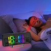 Projection Alarm Clock, Digital Display Alarm Clock 8.1 Inch RGB,