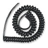 Pro Power 15/X/11 BLACK 1A 3-Core Coiled mains Flex, 1A 0.22 mm², Black