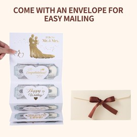 Wedding Money Card, Wedding Card for Cash Gifts, Weddings Money Holder, Wedding's Cards for Bride and Congratulations Elegant Marriage for Bridal Shower, Shower, Son & Daughter in Law