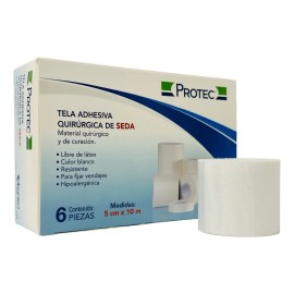Tela Adhesiva Quirúrgica Protec 5cmsx10m Caja/6rollos
