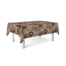Martina Home Tambre Oilcloth Tablecloth 140 x 140 cm Brown