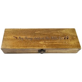 BeeGreeny Pregnancy Test Keepsake Box, Surprise Pregnancy Announcement for Husband and Grandparents, Baby Reveal Ideas to Grandparents, Husband, Wooden Gift Box