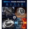 Military Smart Watches for Men(Answer/Make Calls) with LED Flashlight,530mAh Large