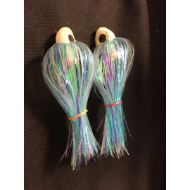 High Percentage Big Eyes Salmon Trolling Flies Pack Of 2- 4” Rigged