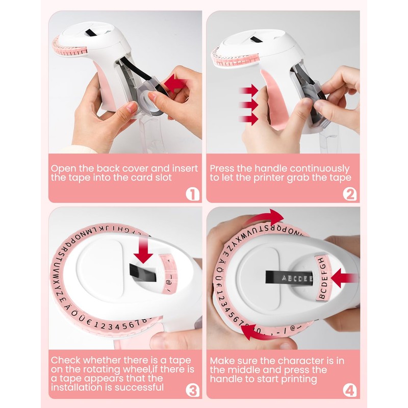 Embossing Label Maker Machine, 3D Portable Embossed Label Maker with