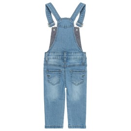 KIDSCOOL SPACE Little Girls Denim Overalls,Boys Adjustable Jeans Workwear,Light Blue,6