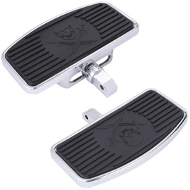 Bravema Adjustable Motorcycle Floorboards, Rear Passenger Floorboard Foot Pegs Fit for Suzuki VL400 VL800 C50 Pair Honda VTX1300 VTX1800 Yamaha Vstar Dragstar 400 650 V-Max XV125