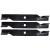 For Husqvarna Husqvarna MZ54 MZ 54 54" Zero-Turn High-Lift Bagging Lawn Mower Blades Set of 3