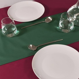 Style Decor W2603200 Table Runner Table Runner Table Center (11.8 x 39.4 inches (30 x 100 cm) Reversible Type T/C Chino Cloth, Forest Green
