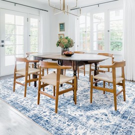 3x5 Washable Area Rug, Upgraded Denser Surface Vintage Rugs, Honeycomb Non-Slip Backing Living Room Rug, Easy Care Foldable Rugs for Living Room Bedroom Kitchen Dinning Room Home Office