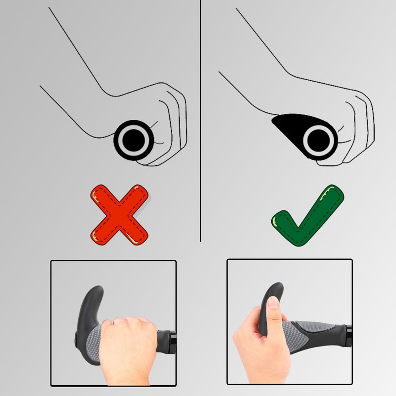 Bicycle Grip, Horns Bicycle Handlebar, Bicycle Grips Non-Slip, Grips Suitable