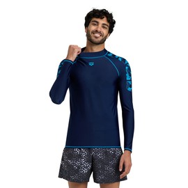 Arena Men's Rash Vest L/S Graphic Rash Guard Shirt