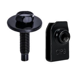 30Pack-M6-1.0 Extruded U Nuts & Hex Head SEMS Body Bolts Kits Fasteners Clips for Fender, Engine Cover SplashShield, Bumper Radiator, Hood Shield Panel(15Sets)