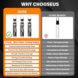 Lápiz reparador de arañazos para coche, paquete de 3, bolígrafo blanco para retocar el coche, pintura de retoque automotriz precisa, resistencia a los arañazos, secado rápido y fácil de usar, seguro y