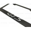 License Plate Frame 1pc 3D GTS Emblem Badge BLACK Stainless