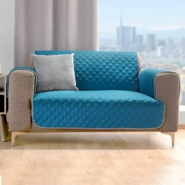 Colchas El Elefantito Protector De Sillon 2 Plazas Azul Rey  Catania Dos Vistas Liso