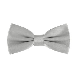 Ladeheid Bow Tie for Children Boys with Adjustable Band for Suit Festive Children's Bow Tie Fashion for Boys MJ (10 cm x 5 cm) (10 cm x 5 cm), silver