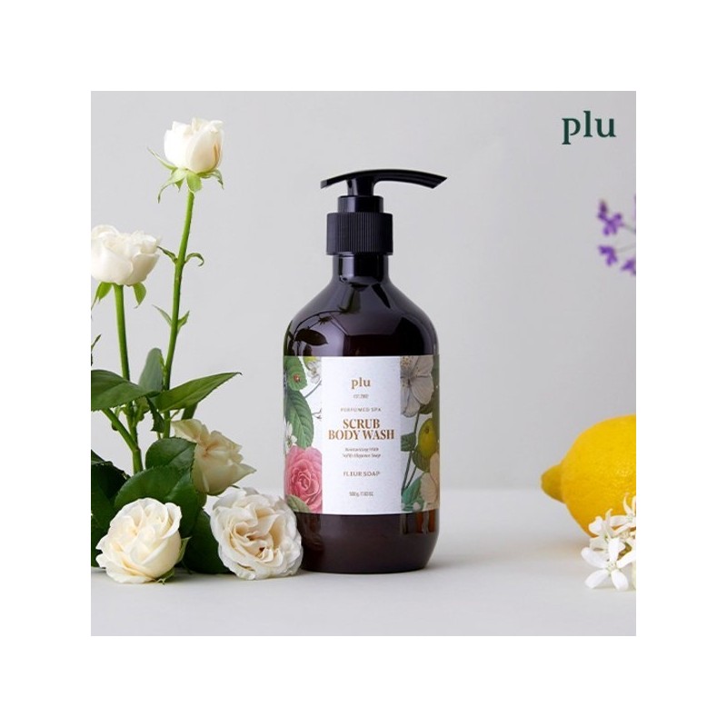 Ploo Perfumed Spa Scrub Body Wash 500g (Rose/Berry/Soap/Woody) / 플루
