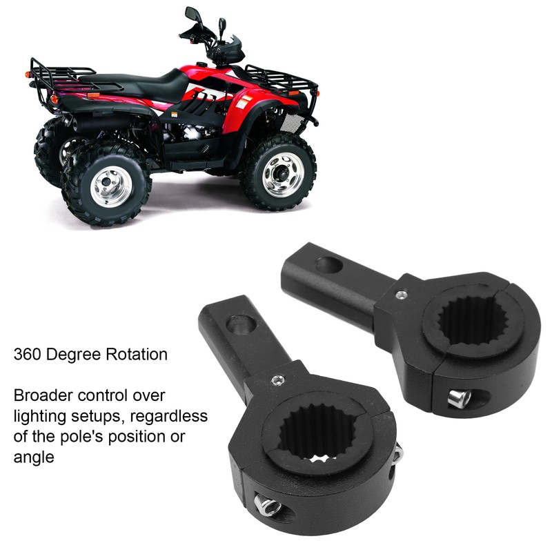 Pair of 0.75in 1.18in ATV UTV Light Bar Mounts 360