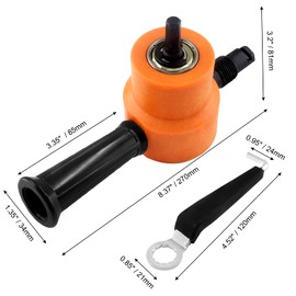 Aracombie Multipurpose Double Head Sheet Orange Nibbler Metal Cutter Hole Saw Drill Attachment Tool For Iron, Stainless Steel, Aluminum, Plastic, Plywood Plate