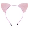 Bonnie Z. Leonardo Fine Velvet Cat Ears Headband Pink-CA
