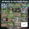 DND Battle Map Book – 40 Reusable Wet/Dry Erase Mats,