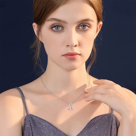 PROESS Lion Necklace for Women Friends 925 Sterling Silver Pendant Cute Necklace Jewelry Gift for Birthday Anniversary Friendship Valentine's Day