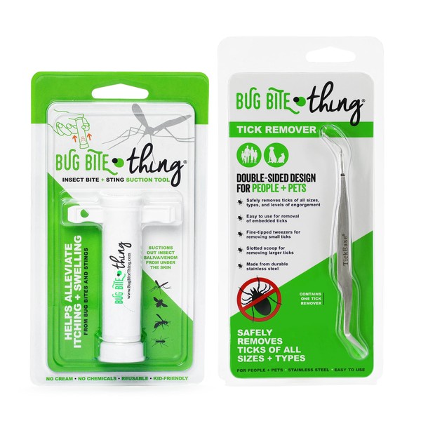 BUG BITE THING Suction Tool and Tick Remover Combo Pack