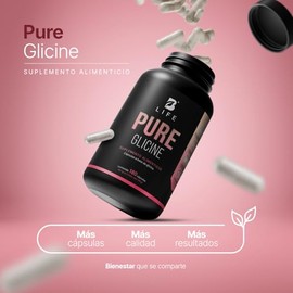 B Life Glicina | 180 Cápsulas | 1000mg por Porción | Sueño y Equilibrio | Potenciado con Colágeno Hidrolizado | Pure Glicine
