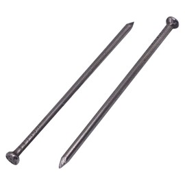 (Pack of 400 pcs) Steel 1.8 x 60 mm Construction Nails, Flat Round Head, Multi-Purpose Common Bright Wire Nails, Woodwork (400, 1.8 x 60 mm)