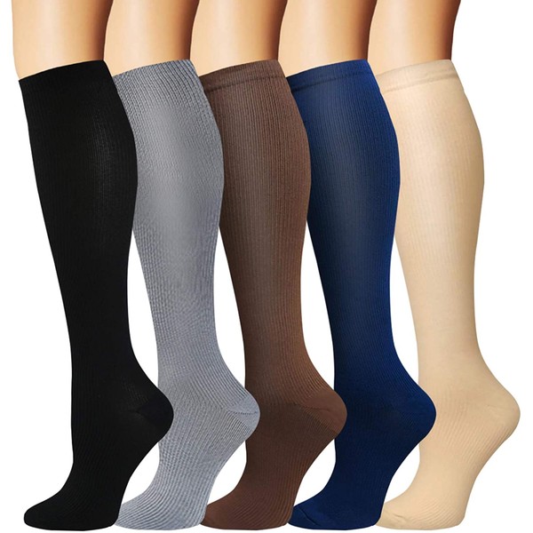 Compression Socks 3 Pairs - Compression Socks Women and Men Circulation - Best for Medical,Nursing,Running,Travel