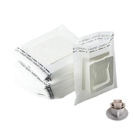 Generic Single Serve Coffee Bags, 50 Count, White, Cone Shaped, Non-Woven Fabric, Disposable Coffee Filters
