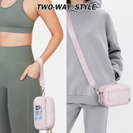 POIUGOYA Small Nylon Crossbody Bags for Women,RFID Wristlet Purse Built in Wallet, 4 Zipper Crossbody Wallet Phone Organizer