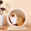 Wooden Bracket Silent Pet Exercise Running Wheel Toy for Hamster