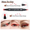 Yuccer Eyeliner Stamp Pen Liquid Eyeliner Waterproof Red Durable Makeup