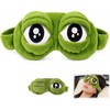 3D Frog Sleep Mask, Funny Plush Frog Sleeping Eye Mask,