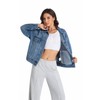 EG CHRIS G Women's Denim Jacket Loose Fit with Pocket