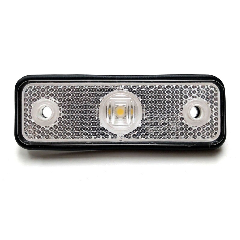 MelTruck® 2x White LED Marker Light E9 for Trailer Caravan