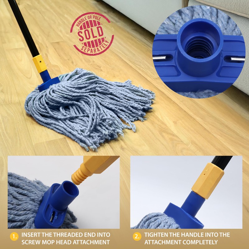 Kleen Handler Wet Mop Replacement Head – Heavy Duty Cotton