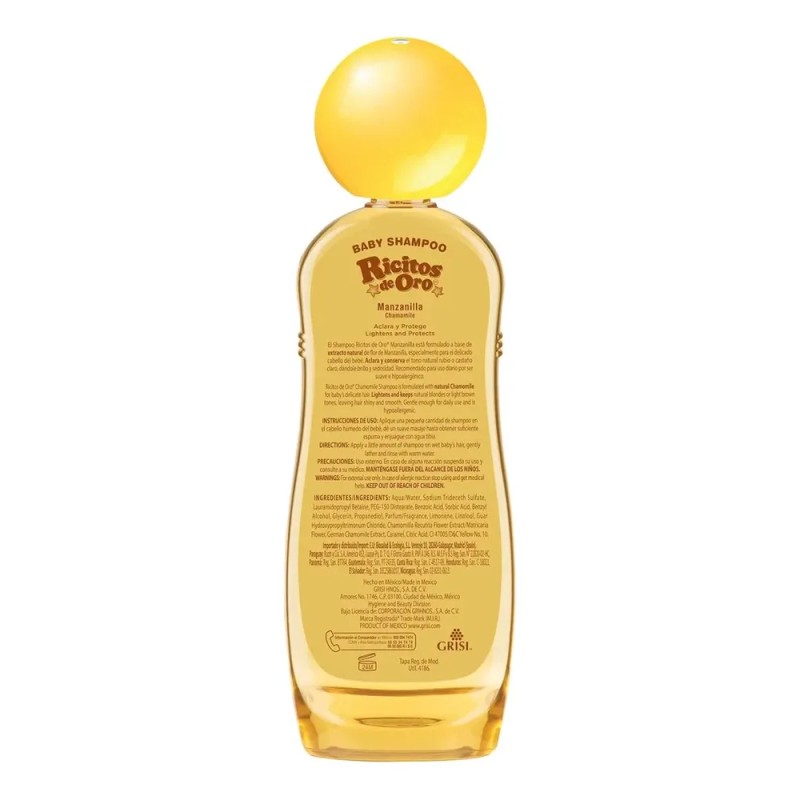 Shampoo Ricitos De Oro Manzanilla Hipoalergenico 800 Ml